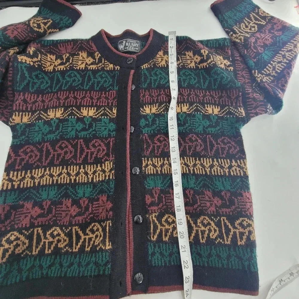Artesanias illary alpaca grandpa chunky sweater vintage size Medium - Picture 4 of 5